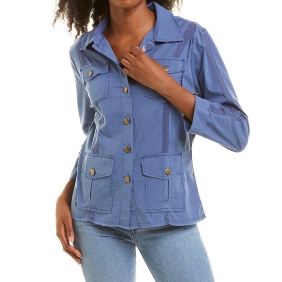 XCVI Raw Edge Safari Utility Jacket NWT! - Picture 7 of 8